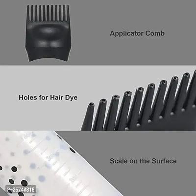 LUXURIA Hair Oil/Hair Dyeing Coloring Applicator Bottles Root Comb Applicator Bottle Dispenser with Comb Salon Hair Tools(1pc) (Black)-thumb4