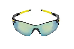 LUXURIA Stylish Mirror Fit Shield Sports Goggles For Men  Women (YELLOW)-thumb2