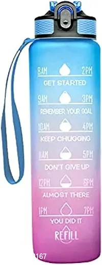 LUXURIA Brand - Multicolor Motivational Bottle (BPA Free)