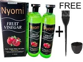 Nyomi Fruit Extracts Semi Permanent Hair Dye With Free Hair Color Brush and Bowl- 500ml (Pack of 2) (Fruit)-thumb1