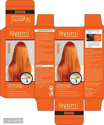 Luxuria Nyomi Hair Colour Cream Permanent Hair Colour (Amonia Free) (ORANGE COLOR)