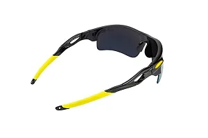 LUXURIA Stylish Mirror Fit Shield Sports Goggles For Men  Women (YELLOW)-thumb3