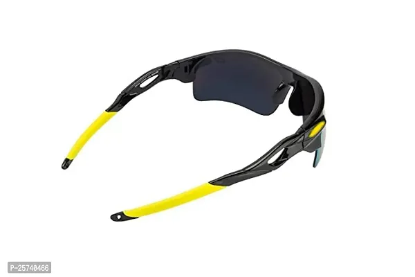 LUXURIA Stylish Mirror Fit Shield Sports Goggles For Men  Women (YELLOW)-thumb4