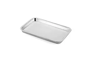 JONTY LUXURIA Stainless Steel DEEP Tray Square PURPORSE for Cake Sweet Pastry Muffins Camping, Events  Every Day Use Kitchenware in Various Sizes-thumb1