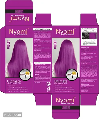 Luxuria Nyomi Hair Colour Cream Permanent Hair Colour (Amonia Free) (VIOLET COLOR)