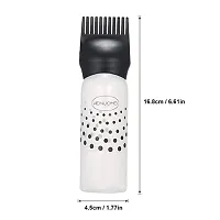 LUXURIA Hair Oil/Hair Dyeing Coloring Applicator Bottles Root Comb Applicator Bottle Dispenser with Comb Salon Hair Tools(1pc) (Black)-thumb4