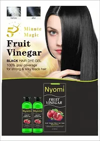 Nyomi Fruit Extracts Semi Permanent Hair Dye With Free Hair Color Brush and Bowl- 500ml (Pack of 2) (Fruit)-thumb2