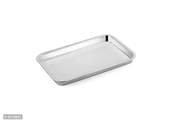 JONTY LUXURIA Stainless Steel DEEP Tray Square PURPORSE for Cake Sweet Pastry Muffins Camping, Events  Every Day Use Kitchenware in Various Sizes-thumb0