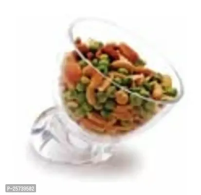 Luxuria Tilted Unbreakable Snacks/Ice Cream Bowl for bar/ Kitchen/ Restaurant/ Hotels etc (Transparent Polycarbonate Bowl)