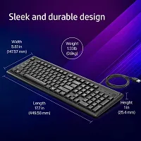 HP 100 Wired USB Desktop Keyboard  (Black)-thumb3