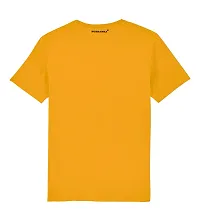 PUSHANKA Kissing Burns 6.4 Calories Printed Casual Regular Fit Half Sleeve T-Shirt for Men (Mustard Yellow, XXL)-thumb2