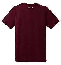 PUSHANKA Men's Cotton Regular Fit Round Neck Blue Beardo Printed T-Shirts - (Maroon, XXL)-thumb2