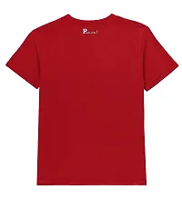 PUSHANKA Men's Cotton Regular Fit Round Neck Searching Inner Peace Printed T-Shirts - (Red, XXL)-thumb2