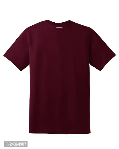 PUSHANKA Kissing Burns 6.4 Calories Printed Casual Regular Fit Half Sleeve T-Shirt for Men (Maroon, S)-thumb3