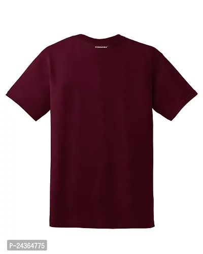 PUSHANKA Kissing Burns 6.4 Calories Printed Casual Regular Fit Half Sleeve T-Shirt for Men (Maroon, XL)-thumb3