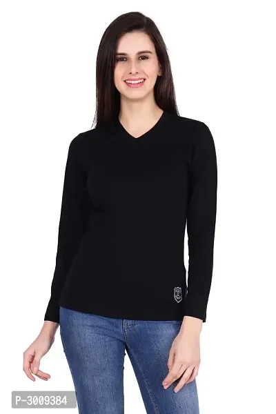 Women's Regular Length Solid Cotton Top-thumb0