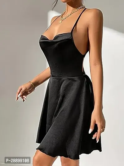Classic Solid Dress for Women-thumb3