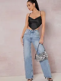 Stylish Satin Crop Top for Women-thumb2