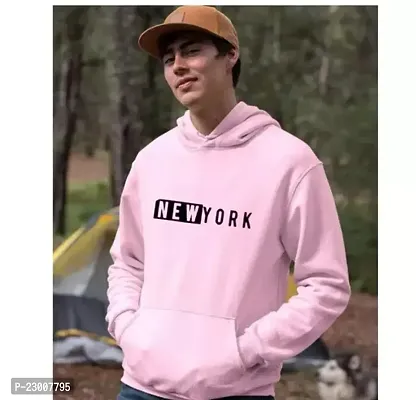 Comfortable Pink Fleece Sweatshirts For Men-thumb0