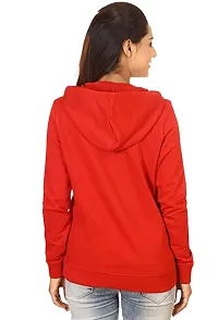 Beautiful Red Fleece Hoodies For Women-thumb1