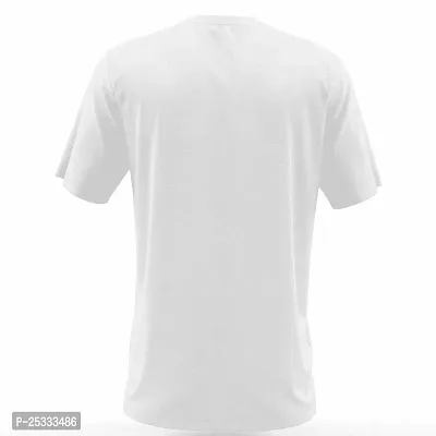 Stylish Polyester White Mahadev Shivshankar Ptinted T-Shirt For men-thumb2