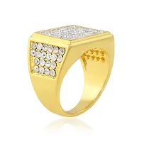 Brass Gold plated CZ Men Finger ring-thumb2