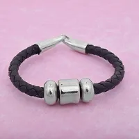 Memoir Rambo movie inspired thick round rope design ,Leather bracelet Men boys Fashion-thumb3