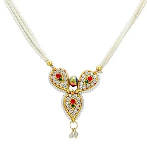 Memoir Pearl Beads Colourful Festive Necklace for Women