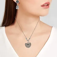 Memoir Oxidised Silverplated Necklace set Women Fashion Jewellery Latest (PSWR4312)-thumb4