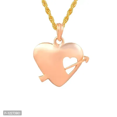 Memoir Brass Rose Goldplated Cupid Heartshape Fashion Pendant Men Women (PCOM4462)