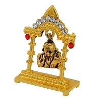 Memoir Gold Plated, Shirdi Sai Baba Temple Idol, Home Decor, Sai Baba showpiece, Festive Decor, Hindu God Stand Idol-thumb1