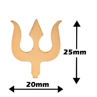 Trendy Pure Copper Big Size 20mm Trishul Teeka Tika Tilak Applicator Tool Hindu Puja Item-thumb1