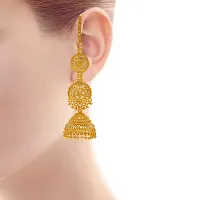 Brass Gold Plated Earchain Jhumki Women Jewellery-thumb2