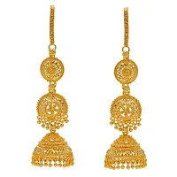 Brass Gold Plated Earchain Jhumki Women Jewellery-thumb1