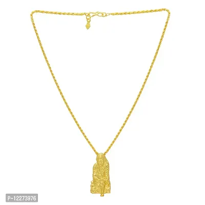 Memoir Brass Goldplated Shirdi Saibaba chainpendant Men Women (PCSV1306N)-thumb2