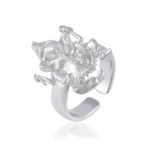 plated Ganesh Free size Finger ring