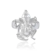 Silver plated Ganesh Free size Finger ring-thumb1