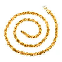 Brass Micron Goldplated 30 Inch 80 Gms Long chain necklace Men Women-thumb1