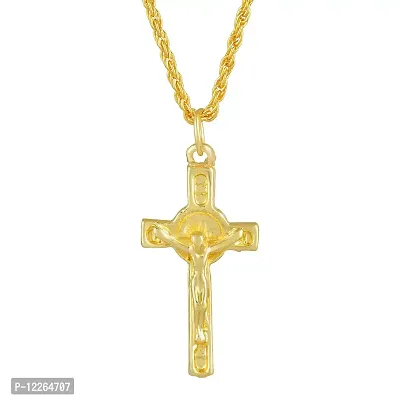 Memoir Gold plated Cross and Jesus Pendant-thumb4