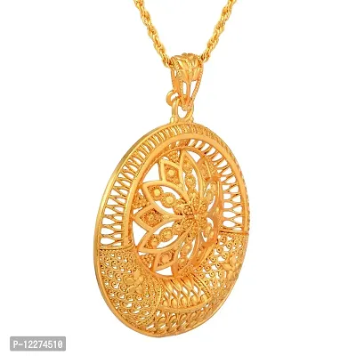 Memoir Brass Goldplated Handmade Designer Traditional Jewellery Ethnic chain Pendant for Women (PCAT6145)-thumb3