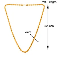 Brass Micron Goldplated 32 Inch 95 Gms Long chain necklace Men Women-thumb2