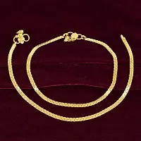 Memoir Brass Goldplated Stylish Payal Pajeb Traditional Anklets Ethnic Jewellery women Fashion (AKRM6637)-thumb1