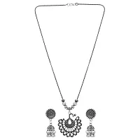 Memoir Oxidised Silverplated Necklace set Women Fashion Jewellery Latest (PSWR4312)-thumb1