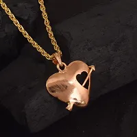 Memoir Brass Rose Goldplated Cupid Heartshape Fashion Pendant Men Women (PCOM4462)-thumb3