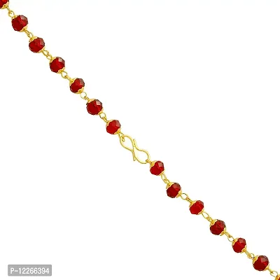 Memoir Gold plated facetted red crystal necklace Crystal 24K Yellow Gold Plated Brass Necklace-thumb2