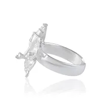 Silver plated Ganesh Free size Finger ring-thumb2