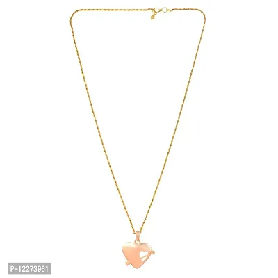 Memoir Brass Rose Goldplated Cupid Heartshape Fashion Pendant Men Women (PCOM4462)-thumb2