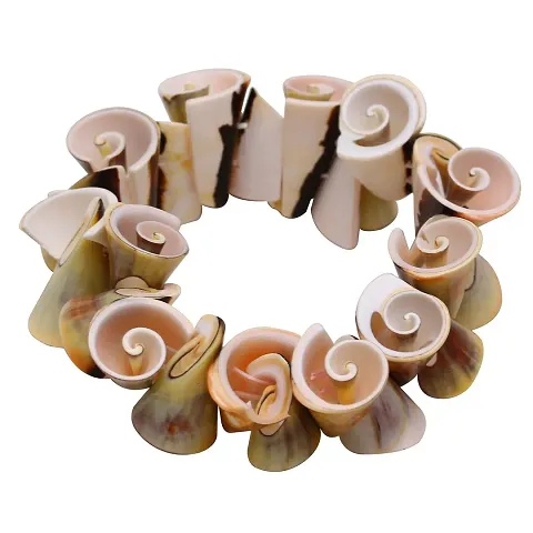 Memoir Pearl flakes cone shape design Mother of Pearl stretch bracelet for Women