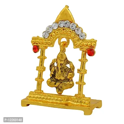 Memoir Gold Plated, Ganpati, Vinayak, Ganesh Stand Idol, Home Decor, ganpati showpiece, Festive Decor, Hindu God Stand Idol-thumb2