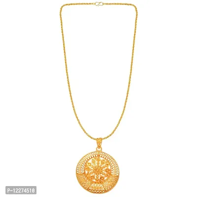 Memoir Brass Goldplated Handmade Designer Traditional Jewellery Ethnic chain Pendant for Women (PCAT6145)-thumb2